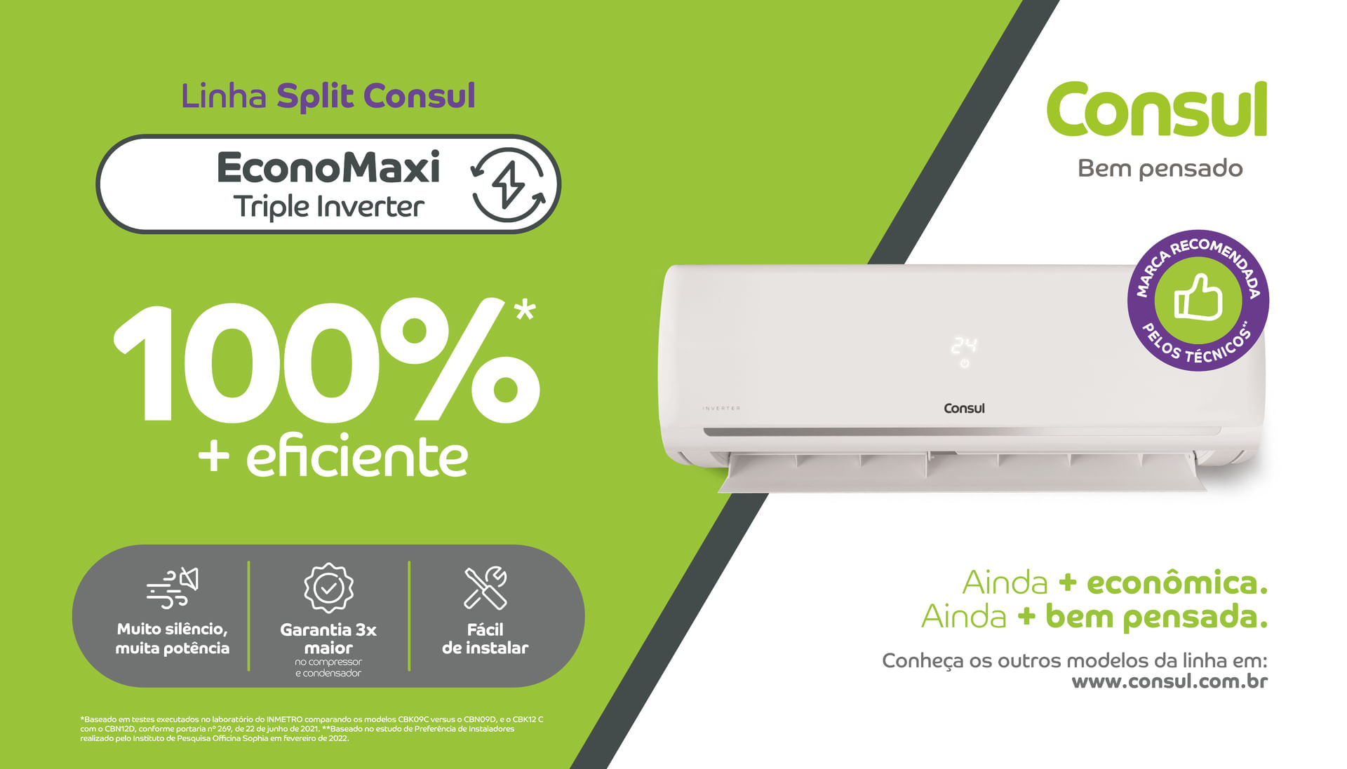 Imagem 100% mais eficiente* | Triple Inverter